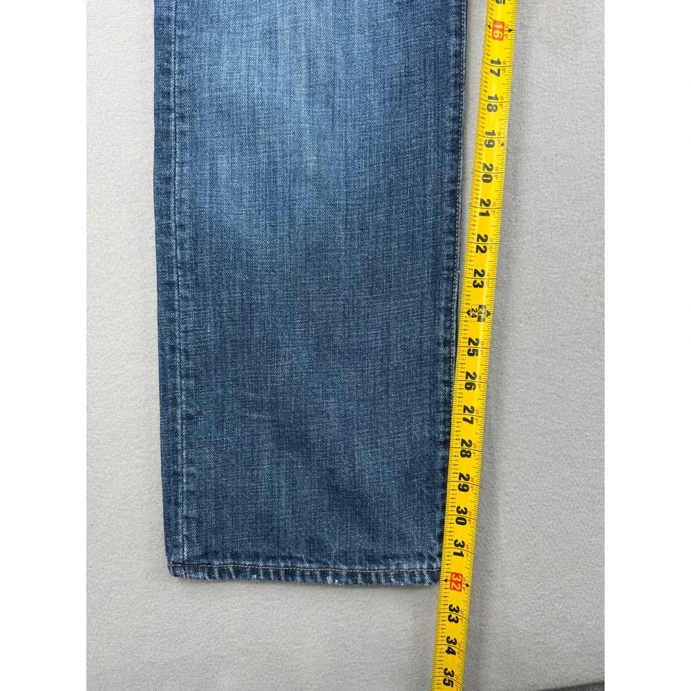 Y2K Levis 501 Mens Straight Leg Button Fly Blue Denim Jeans 34x32 August 2009